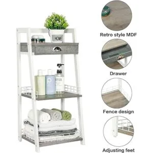 Estante de escalera de baño de 3 niveles estante de_4