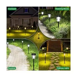 JSOT Luces solares para caminos de 200 lúmenes paquete de_6