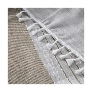 ZMNSZBD Mantel rectangular de lino con borlas y bolsillos_4