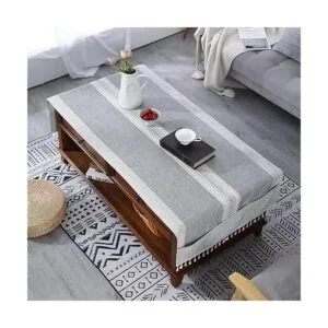 ZMNSZBD Mantel rectangular de lino con borlas y bolsillos_6