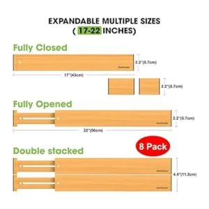 ANTOWIN Organizadores divisores de cajones de bambú 16_2