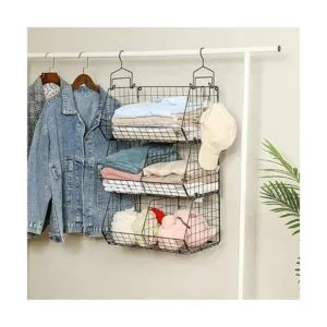 Estantes colgantes de armario de 3 niveles con divisor_4