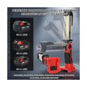 Luz de trabajo LED de 2000 LM para batería de litio_2