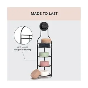 Kitsch Carrito de ducha autodrenante con estantes y_6