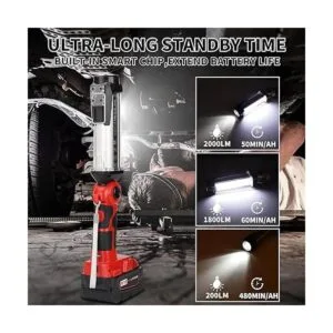 Luz de trabajo LED de 2000 LM para batería de litio_4