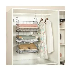 Estantes colgantes de armario de 3 niveles con divisor_2