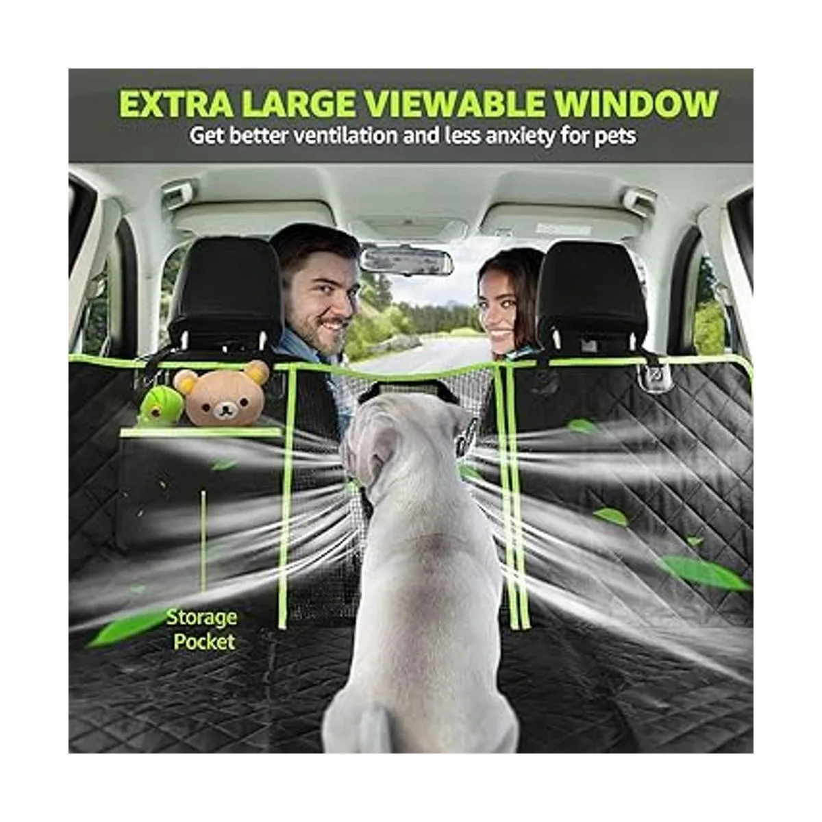 Nzonpet Fundas de asiento trasero para perro 100_2