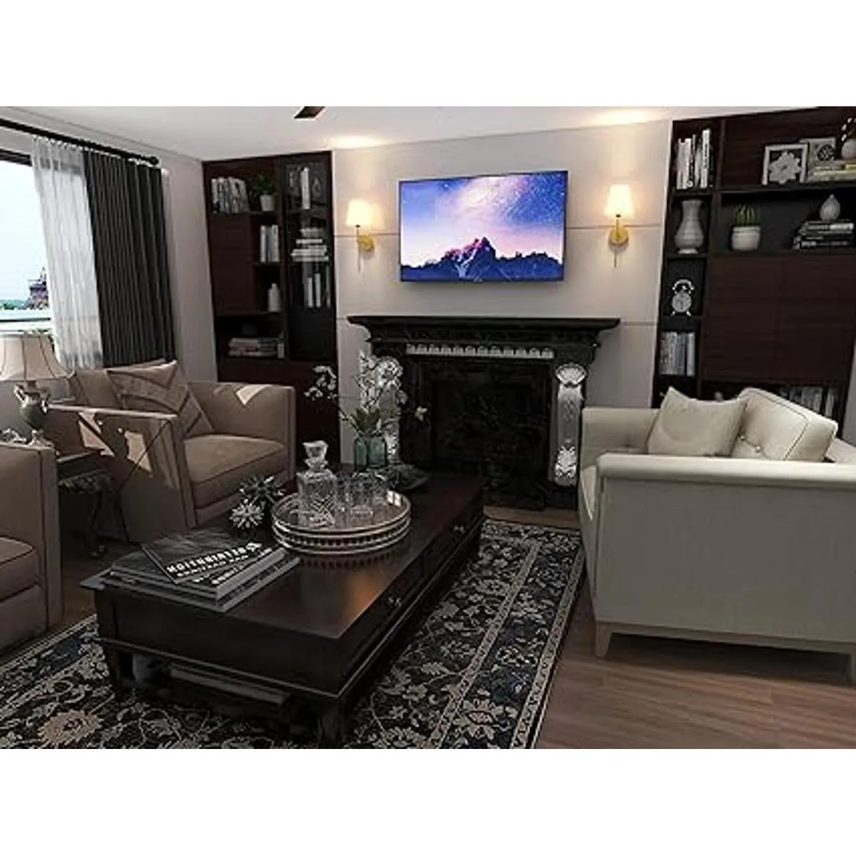 Tumgog Juego de 2 luces de pared a pilas con control_2