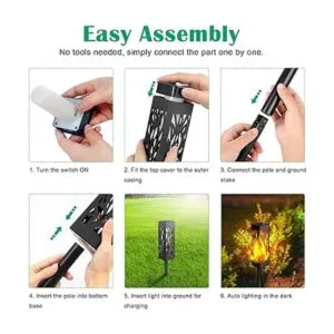 TomCare Luces solares parpadeantes para exteriores luces_6