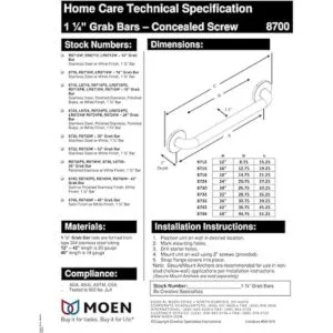 Barra de agarre Moen SecureMount R8732P_6