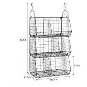 Estantes colgantes de armario de 3 niveles con divisor_3