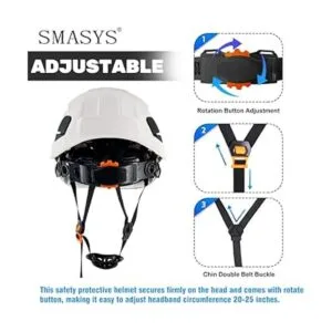 SMASYS Casco de seguridad ABS con visera ajustable con_4