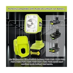 Linterna LED de 1250 lm compatible con batería Ryobi de 18_2