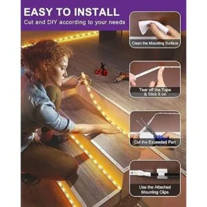 HitLights Tiras de luces LED luz blanca cálida_6