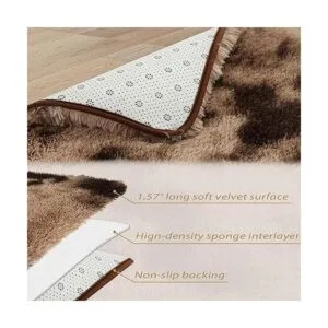 CAROMIO Alfombras esponjosas para sala de estar 5 x 8_5