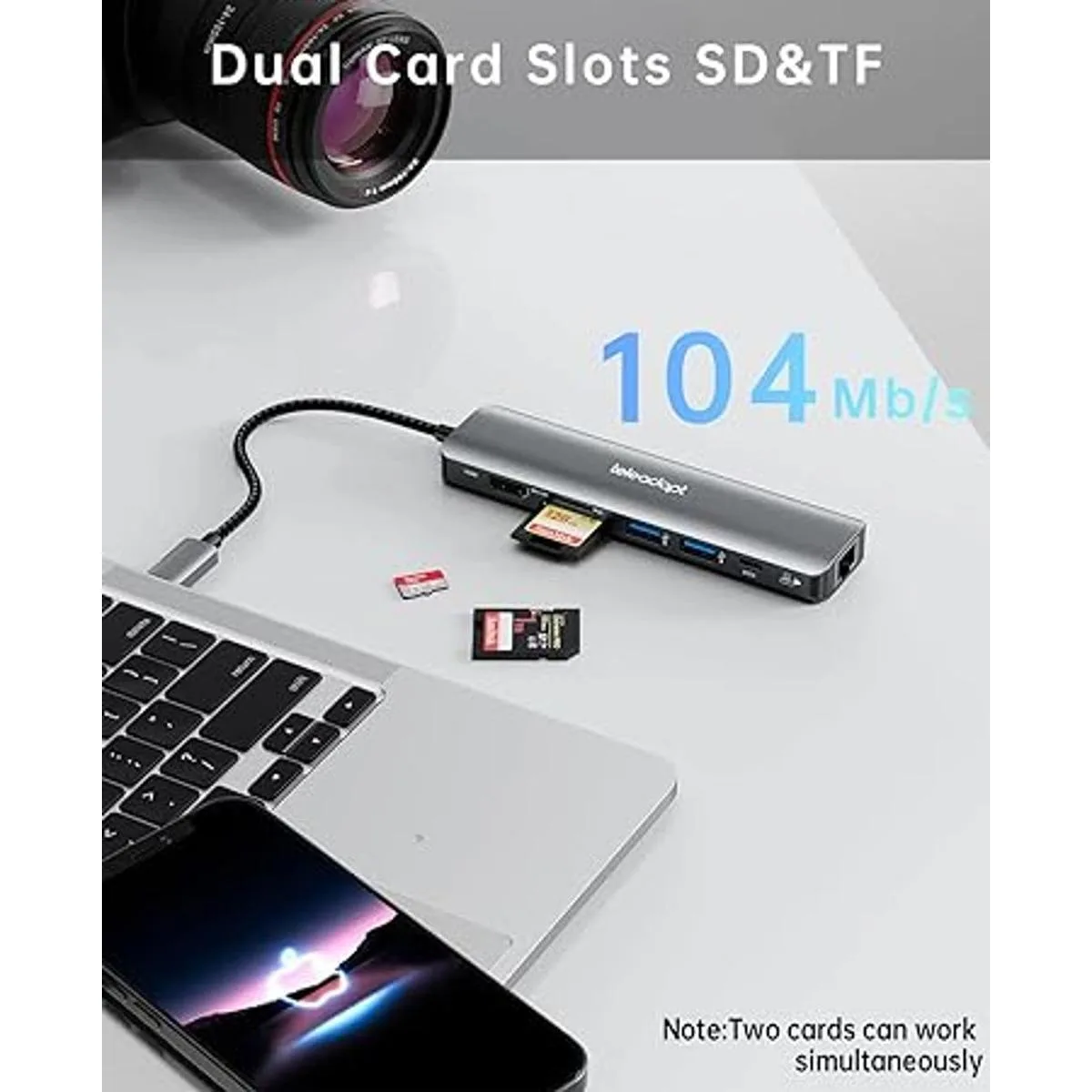 Teleadapt Hub USB C concentrador USB C a Ethernet_5