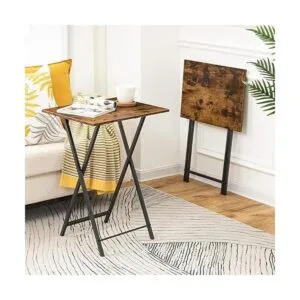 HOOBRO Tablas plegables para TV juego de 2 mesas_2