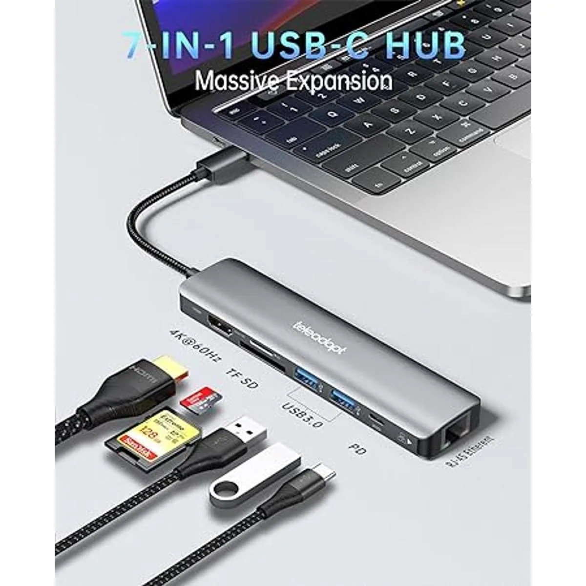 Teleadapt Hub USB C concentrador USB C a Ethernet_2