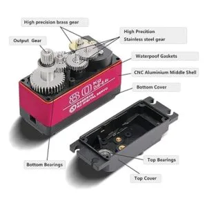 ZOSKAY Servo digital de 176.4 lbs 8.4 V de engranaje de_3