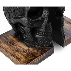 Sujetalibros de calavera góticos seres humanos de estilo_6