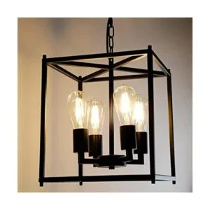 TELAFLY Lámpara de araña de 4 luces estilo rústico_1