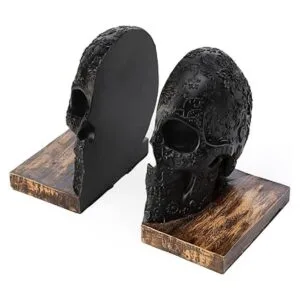 Sujetalibros de calavera góticos seres humanos de estilo_2