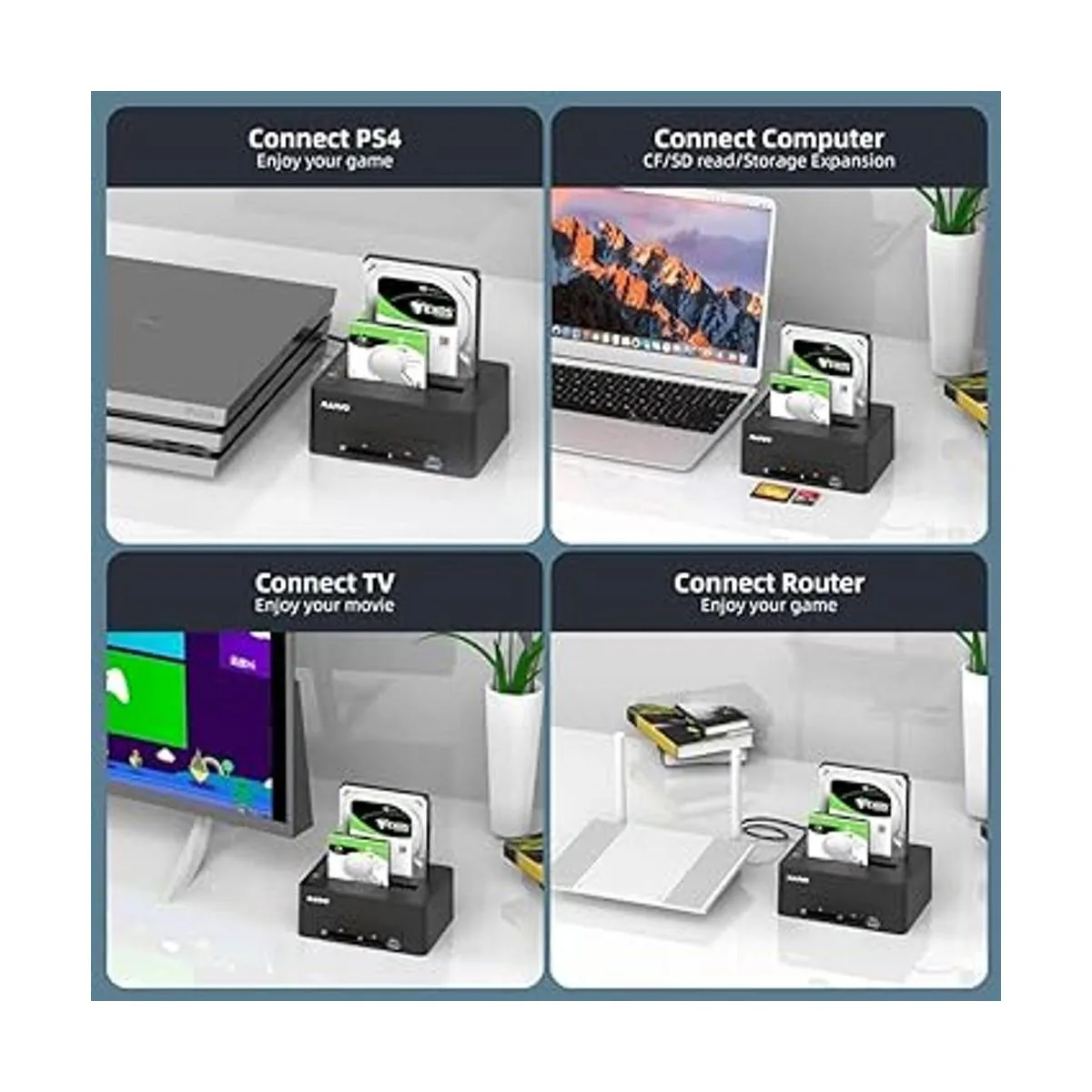 MAIWO Estación de acoplamiento de disco duro externo USB_4