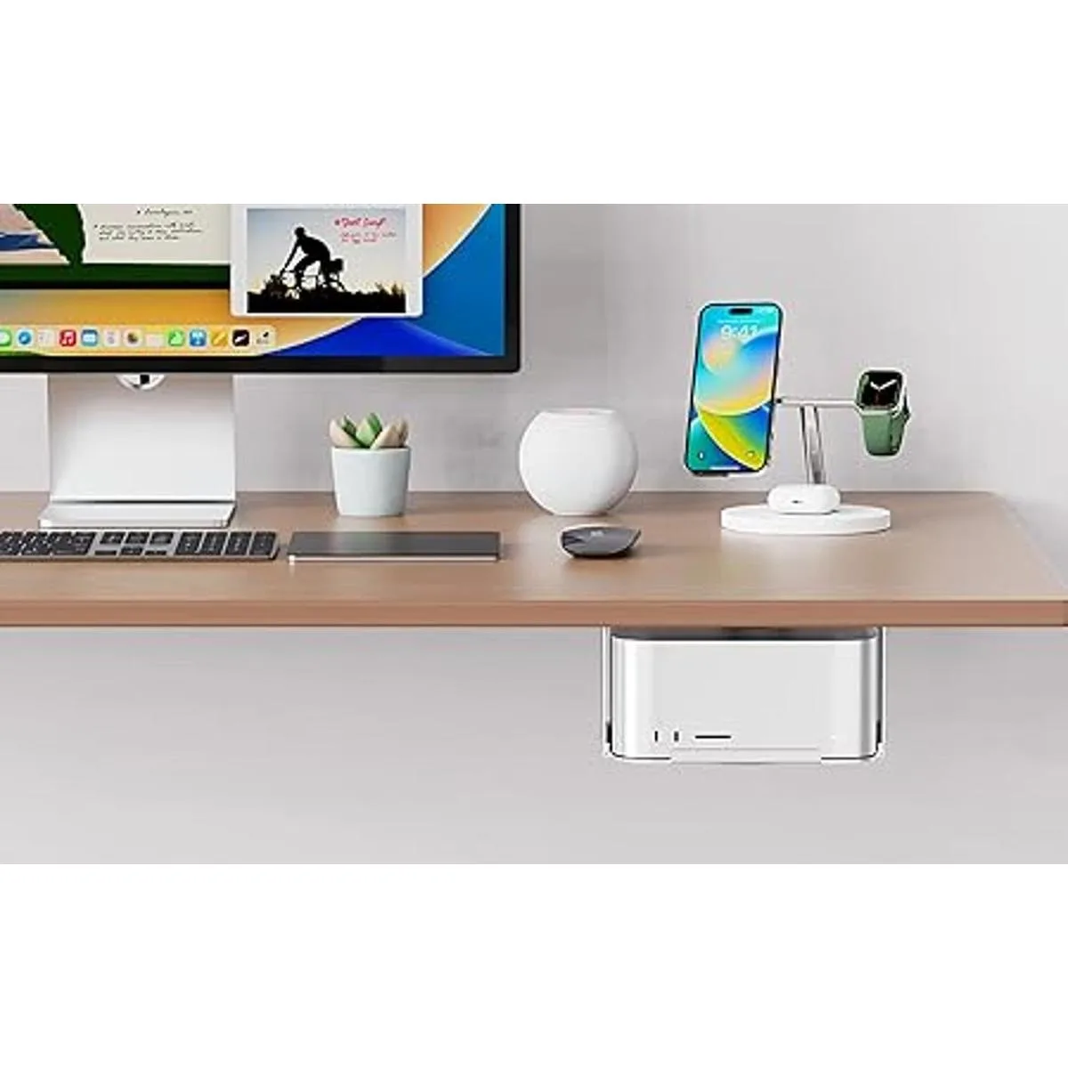 SENGTEK Soporte de aluminio para debajo del escritorio_2