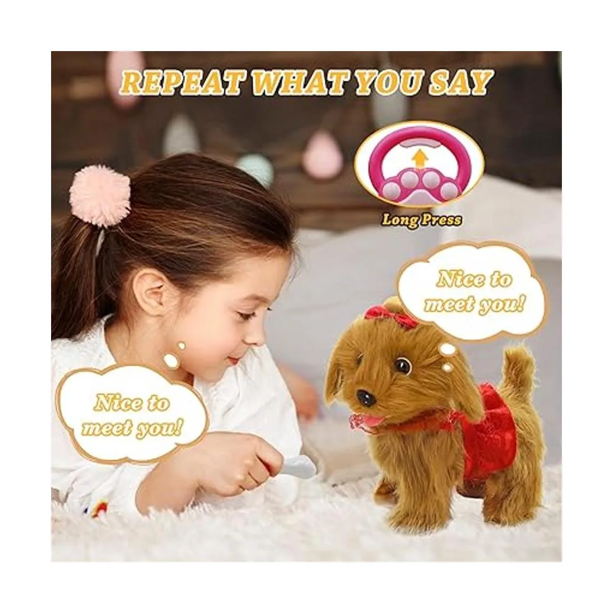 Toy Dog Walk and Bark Sing Tail Lick Repeat What You_3