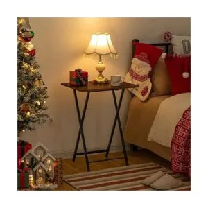 HOOBRO Tablas plegables para TV juego de 2 mesas_4