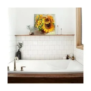 Decoración de baño de girasol de otoño para decoración de_5