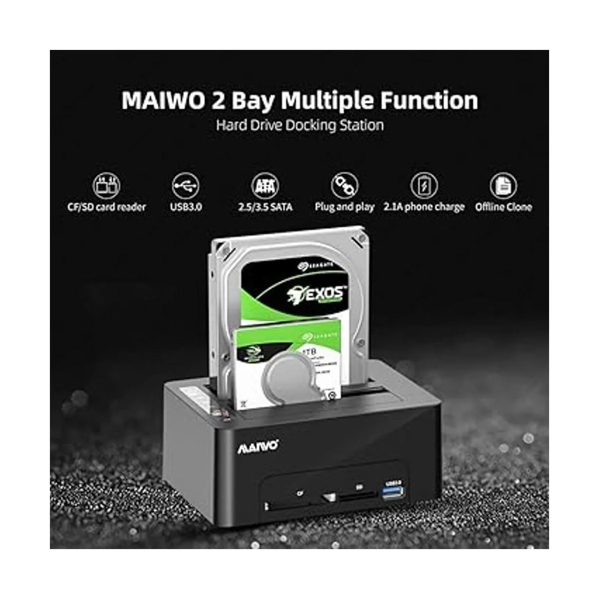 MAIWO Estación de acoplamiento de disco duro externo USB_2