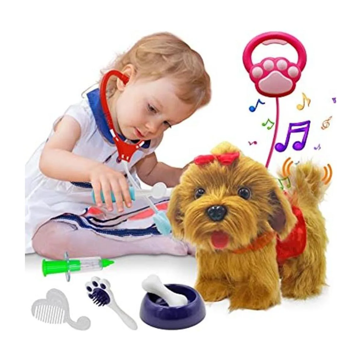 Toy Dog Walk and Bark Sing Tail Lick Repeat What You_1
