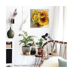 Decoración de baño de girasol de otoño para decoración de_2