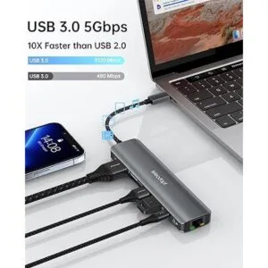 Teleadapt Hub USB C concentrador USB C a Ethernet_4