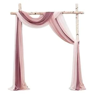 Floroom Tela drapeada para arco de boda 3 paneles de tela_1