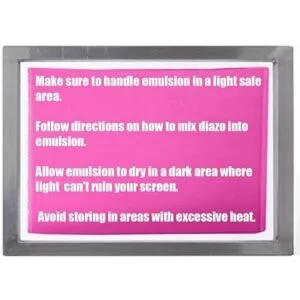 Ecotex Emulsión de serigrafía rosa DC cuarto de galón_4