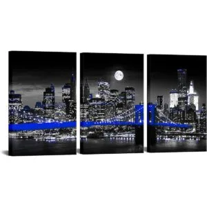 Biuteawal Lienzo con impresión en lienzo de la ciudad de_1