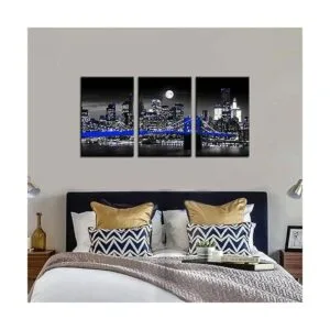 Biuteawal Lienzo con impresión en lienzo de la ciudad de_5