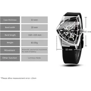 Caluxe Reloj de pulsera mecánico automático de esqueleto_6