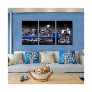 Biuteawal Lienzo con impresión en lienzo de la ciudad de_2
