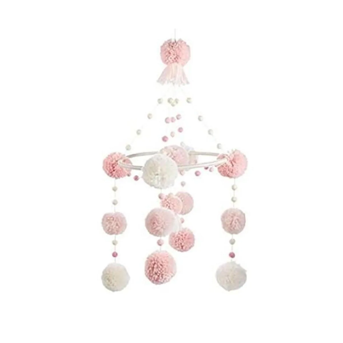 Mud Pie PomPom Mobile Rosa_1