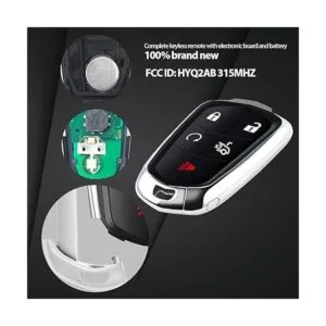 FCC ID HYQ2AB 5 botones 315 MHZ control remoto de_5