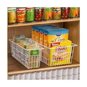 Redrubbit Cestas de alambre de metal cubos organizadores_2