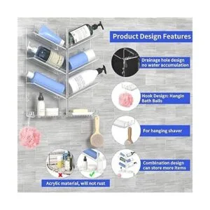 AITEE Organizador de baño acrílico para ducha organizador_2