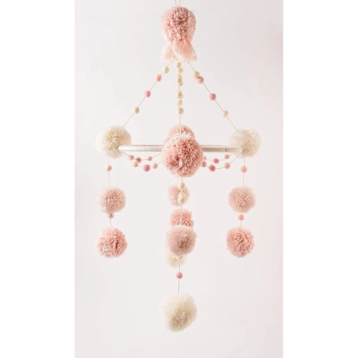 Mud Pie PomPom Mobile Rosa_3