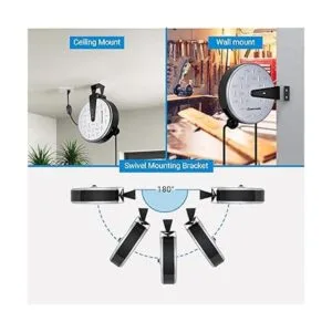 DEWENWILS Carrete de cable de extensión de metal cable de_4