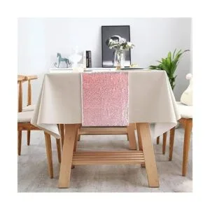 10 caminos de mesa de lentejuelas de color oro rosa de 12_6