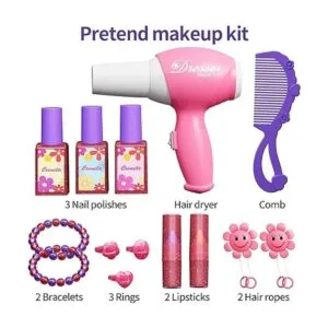 Eohemeral Kids Vanity Makeup Table with Mirror and Chair_3