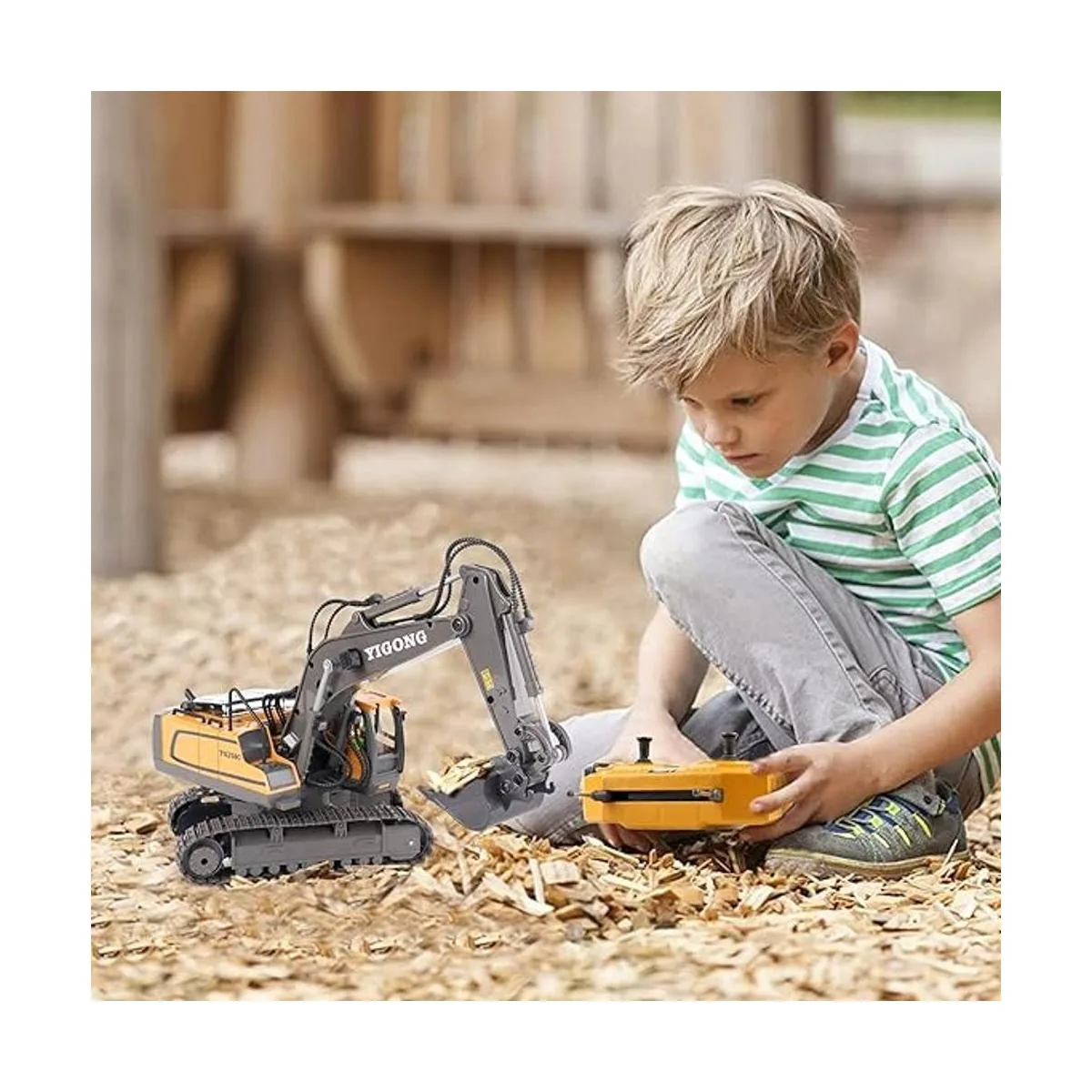 Juguete excavadora de control remoto para niños de 6 a 12_6